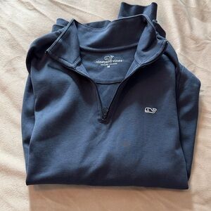 Vineyard Vines Men's Dark Blue Zip-Up Sweater